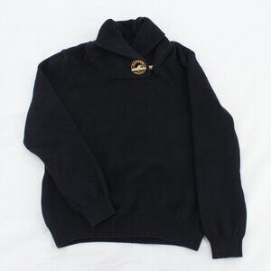 Lauren Ralph Lauren Black Shawl Collar Toggle Women's Sweater